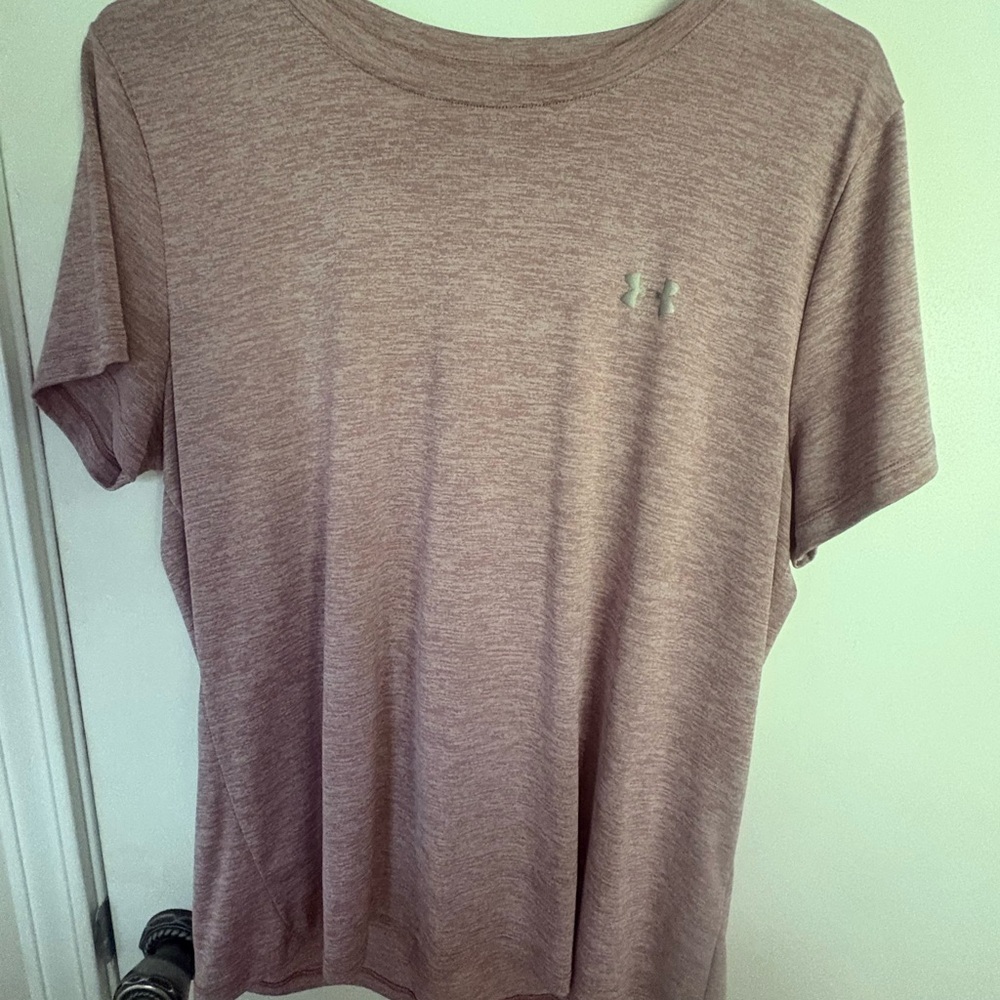 Under Armour Heathered Dusty Rose Performance Tee